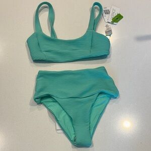 NWT L Space Green Bikini Set Size XS